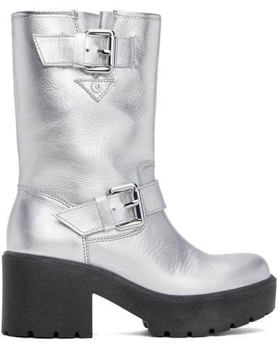 Moschino Jeans Pin-buckle Boots - Grey