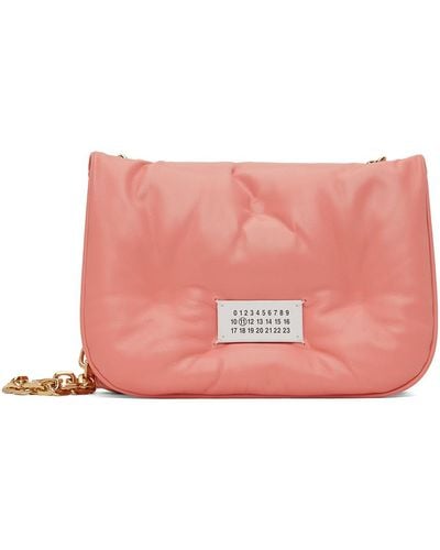 Maison Margiela Pink Glam Slam Flap Small Bag - Black