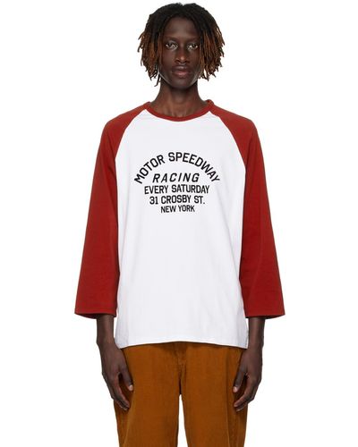 Saturdays NYC T-shirt 'speedway' blanc et rouge