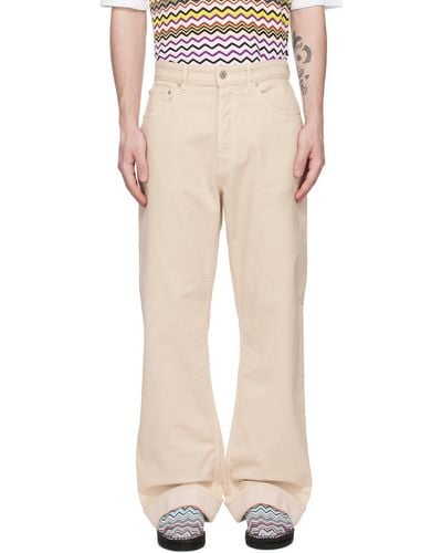 Missoni Beige Embroidered Jeans - White
