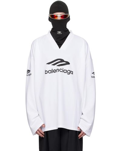 Balenciaga ホワイト 3b Sports Icon Ski 長袖tシャツ - ブラック