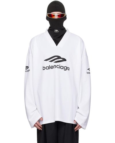Balenciaga T-shirt à manches longues blanc à logos 3b sports - skiwear - Noir