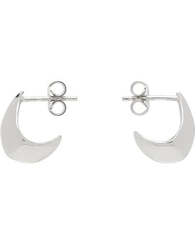 Lemaire Silver Micro Drop Earrings - Black
