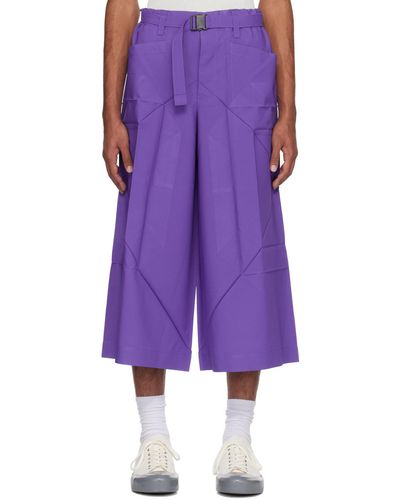 132 5. Issey Miyake Edge Trousers - Purple