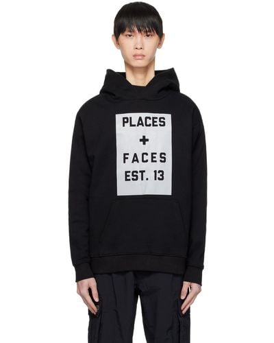 PLACES+FACES Places+faces Og Reflective Hoodie - Black