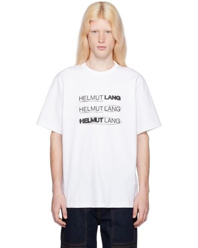 Helmut Lang ホワイト Space Tシャツ