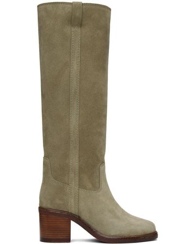 Isabel Marant Taupe Seenia Boots - Green
