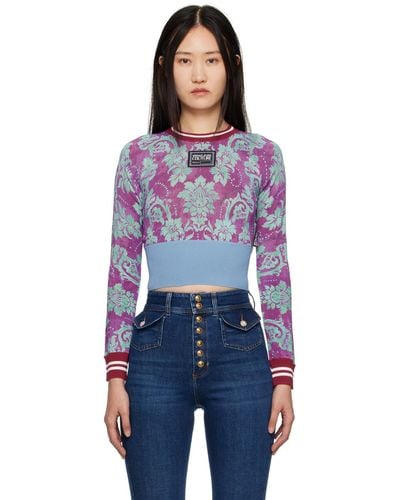 Versace マルチカラー Tapestry 長袖tシャツ - ブルー