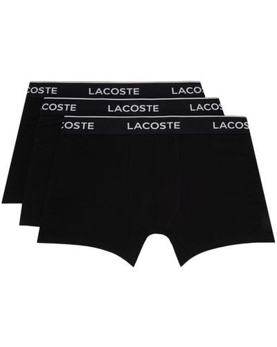 Lacoste Three-pack Black Boxer Briefs