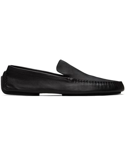 The Row Lucca Slip-On Loafers - Black