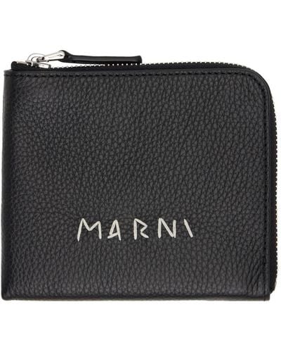 Marni Zip Around Wallet - Black