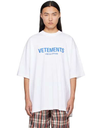 Vetements T-shirt 'limited edition' blanc