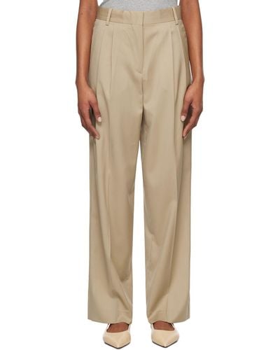 Rohe Pleated Trousers - Natural