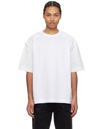 Juun.J Panelled T-shirt - White