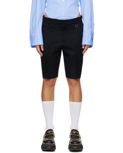WOOYOUNGMI Black Creased Shorts