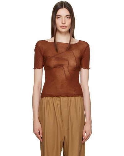 Baserange T-shirt aroostook brun - Marron