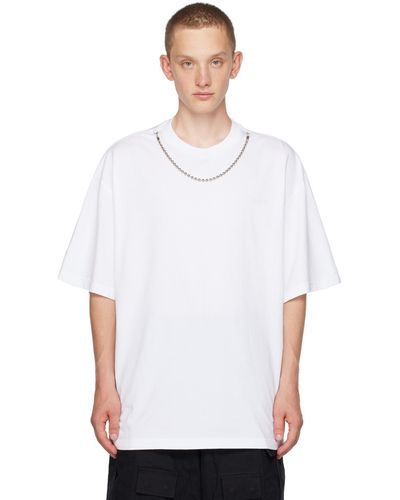 Ambush T-shirt blanc à chaine à billes