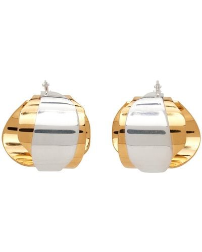 Jil Sander Silver & Gold Aw3 Earrings - Black