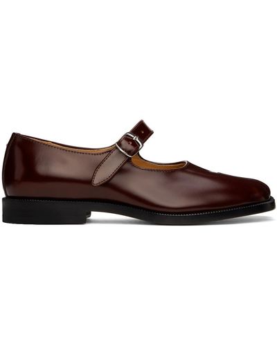Maison Margiela Flâneurs de style chaussures charles ix bruns à bout tabi - Noir
