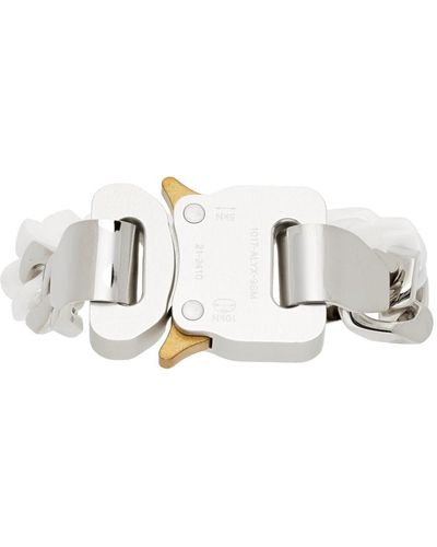 1017 ALYX 9SM Silver & White Ceramic Buckle Chain Bracelet - Multicolor