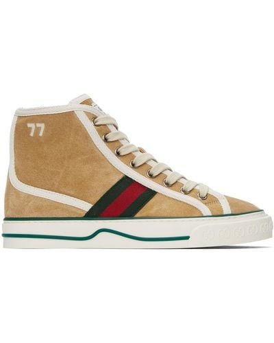 Gucci Suede ' Tennis 1977' High-top Sneakers - Natural