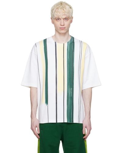 Lanvin ホワイト プリントtシャツ - グリーン