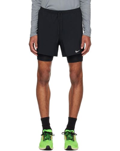 Nike Black Stride Shorts - Blue