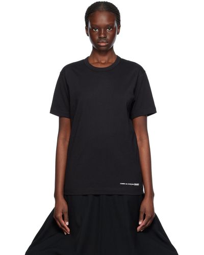 Comme des Garçons T-shirt noir à logo imprimé