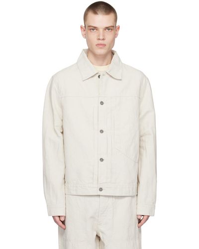 Nigel Cabourn Off- Spread Collar Jacket - White