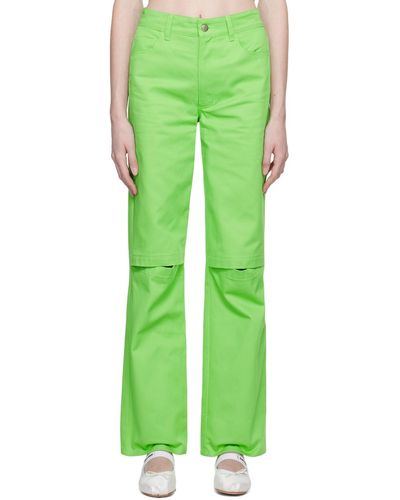 KkCo Slit Trousers - Green