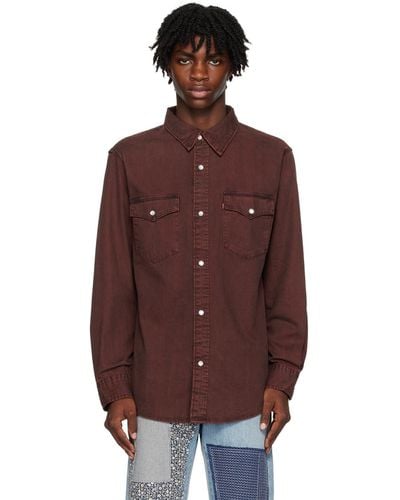 Levi's Jackson Worker Long Sleeve Shirt - Brown