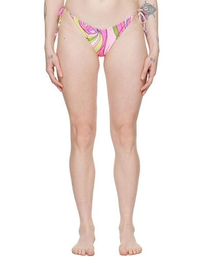 Moschino Printed Bikini Bottom - Pink