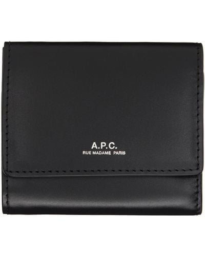 A.P.C. . Black Lois Compact Small Wallet
