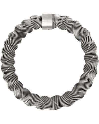 Kiko Kostadinov Collier géométrique surdimensionné gris acier