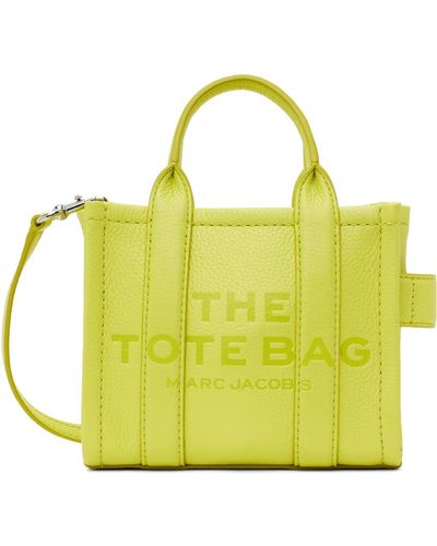 Marc Jacobs Mini cabas 'the tote bag' jaune en cuir