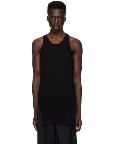 Julius Shield-hem Tank Top - Black