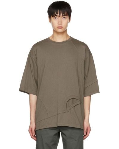 Undercoverism Brown Paneled T-shirt