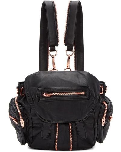 Alexander Wang Black & Rose Gold Mini Marti Backpack