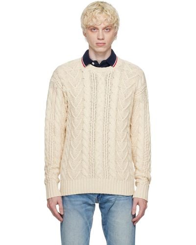 Polo Ralph Lauren Off-white Fisherman's Sweater - Natural
