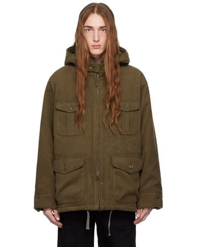 Engineered Garments Khaki Flap Pocket Jacket - Brown