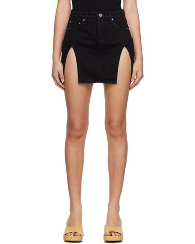 GRLFRND Jasmine Denim Miniskirt - Black