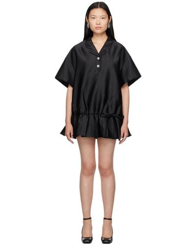 ShuShu/Tong Pleated Minidress - Black