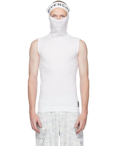 Givenchy White Balaclava Tank Top - Multicolour