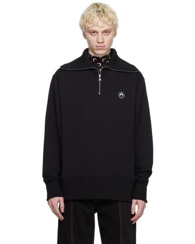 Marine Serre Black Embroidered Jumper