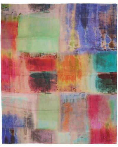 Paul Smith Abstract Paint Scarf - Multicolor