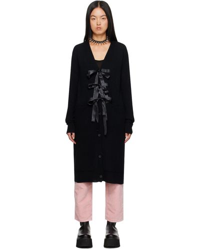 R13 Tape Tie Cardigan - Black