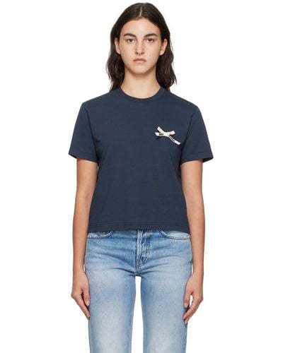 Jacquemus T-shirt 'le t-shirt nœud' bleu marine - le chouchou