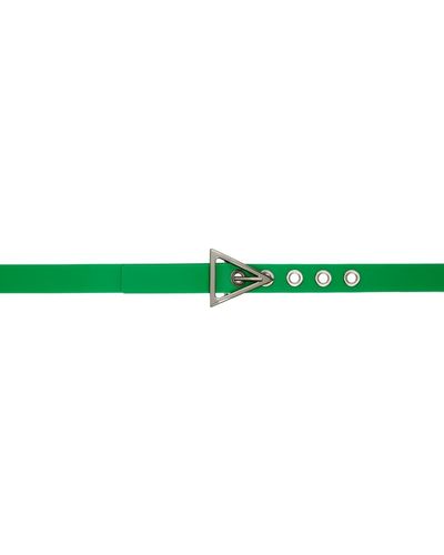 Bottega Veneta Green Triangle Belt - Black