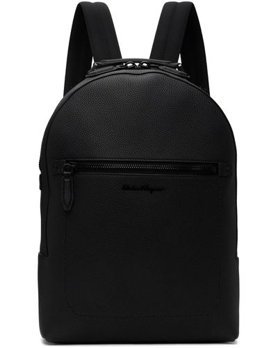 Ferragamo Grained Backpack - Black
