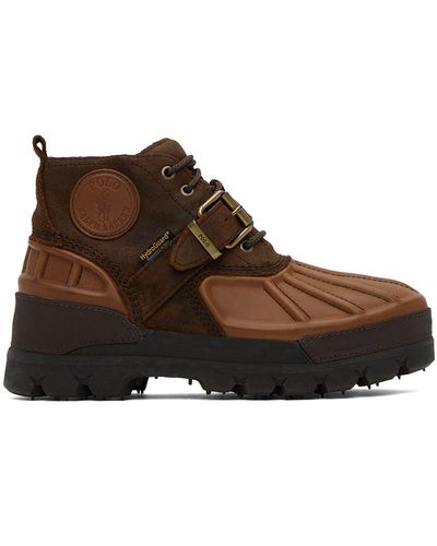 Polo Ralph Lauren Tan Bryson Boots in Brown for Men Lyst